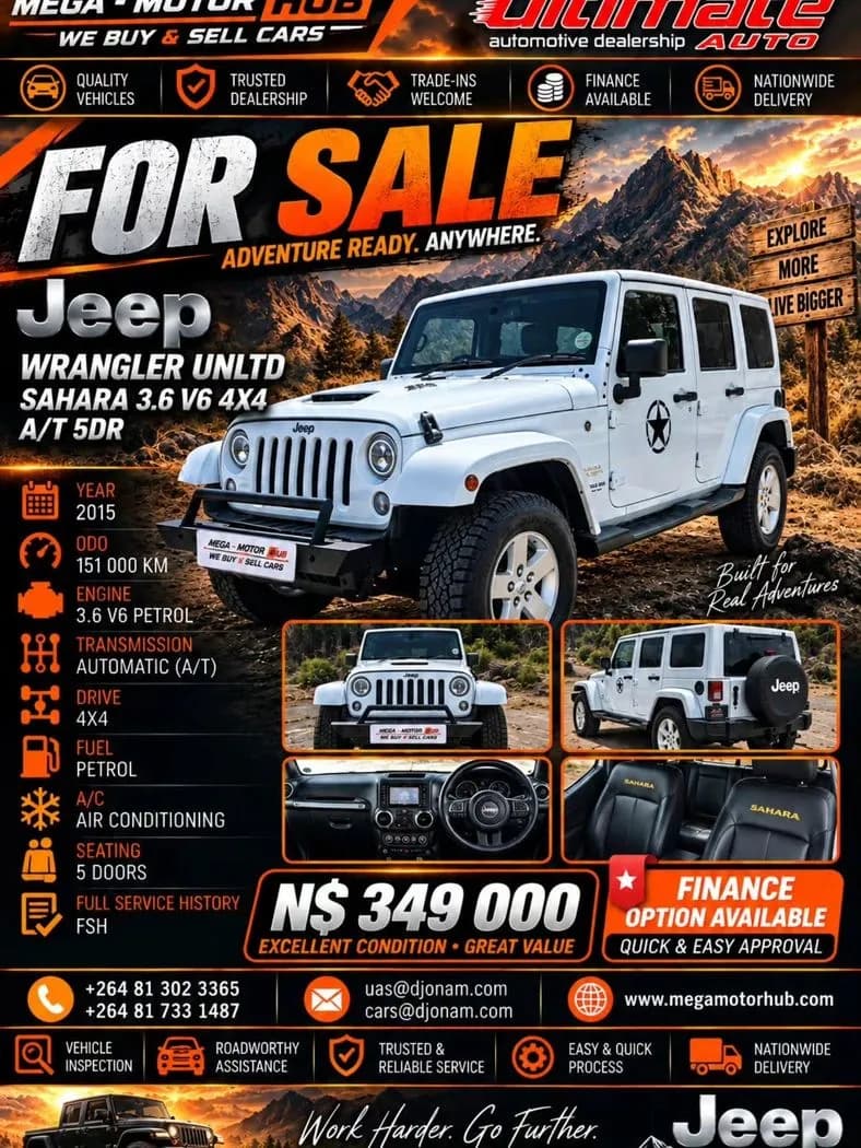 Jeep WRANGLER UNLTD SAHARA 3.6 V6 A/T 4X4 5DR
