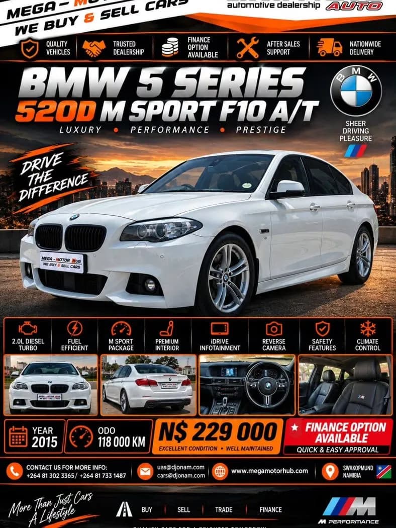 BMW 5 SERIES 520D M SPORT F10 A/T