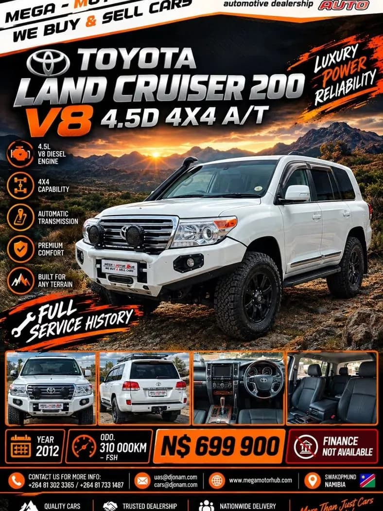 2012 Toyota LAND CRUISER 200 VX V8 4.5D 4X4 A/T